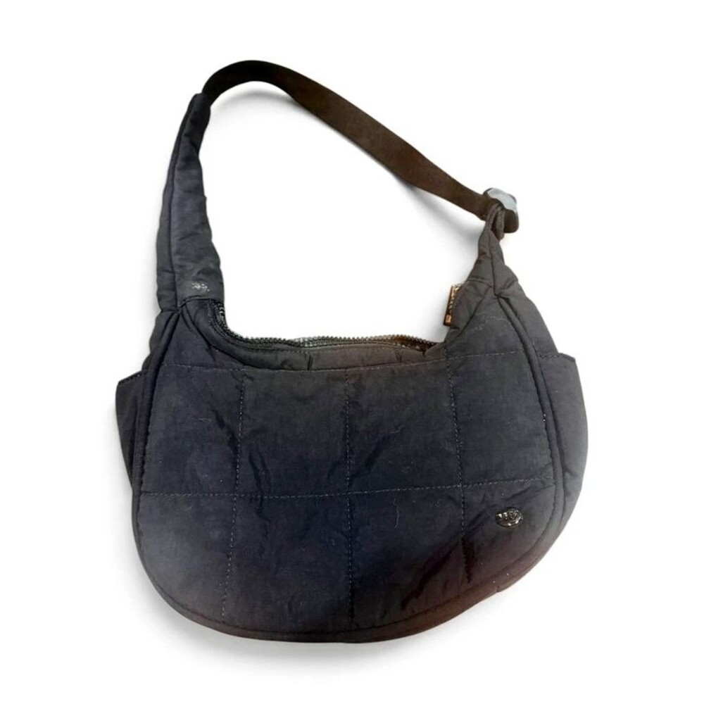 Westbronco Small Puffer Crescent Shoulder Bag Black